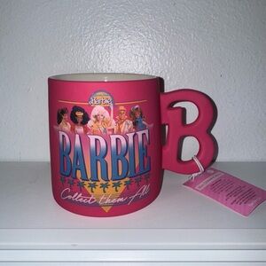 Barbie Vibrant Pink Ceramic Mug with B Handle